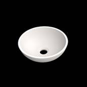 Lavabo solid surface top Acrylic Ø27 X 11 cm Standard White