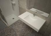 Lavabo solid surface Acrylic 40 X 33 X 10 cm Polar White