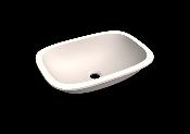 Lavabo solid surface Acrylic R100 45 X 30 X 11 cm Standard White