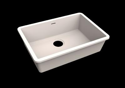 Fregadero Solid Surface Acrylic 60 X 40 X 17,5 cm Polar White