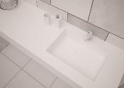Lavabo solid surface Acrylic R5 45 X 30 X 10 cm Standard White