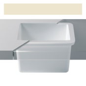 Fregadero Solid Surface Betacryl R10 34 x 40 x 17,3 cm Traditional Bone