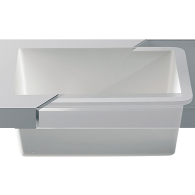 Fregadero Solid Surface Acrylic 100 R10 45 x 40 x7,4 cm Classic White