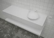 Lavabo solid surface top Acrylic Ø30 X 11 cm Standard White