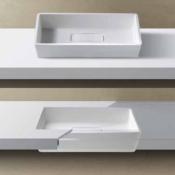 Lavabo solid surface int/top Acrylic 100 R12 62,4 X 32,4 X 13 cm ext. Classic White