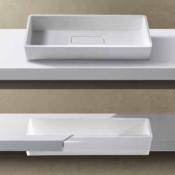 Lavabo solid surface int/top Betacryl R12 72,4 X 32,4 X 13 cm ext. Classic White